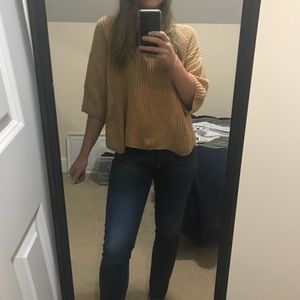 Philosophy tan knit sweater